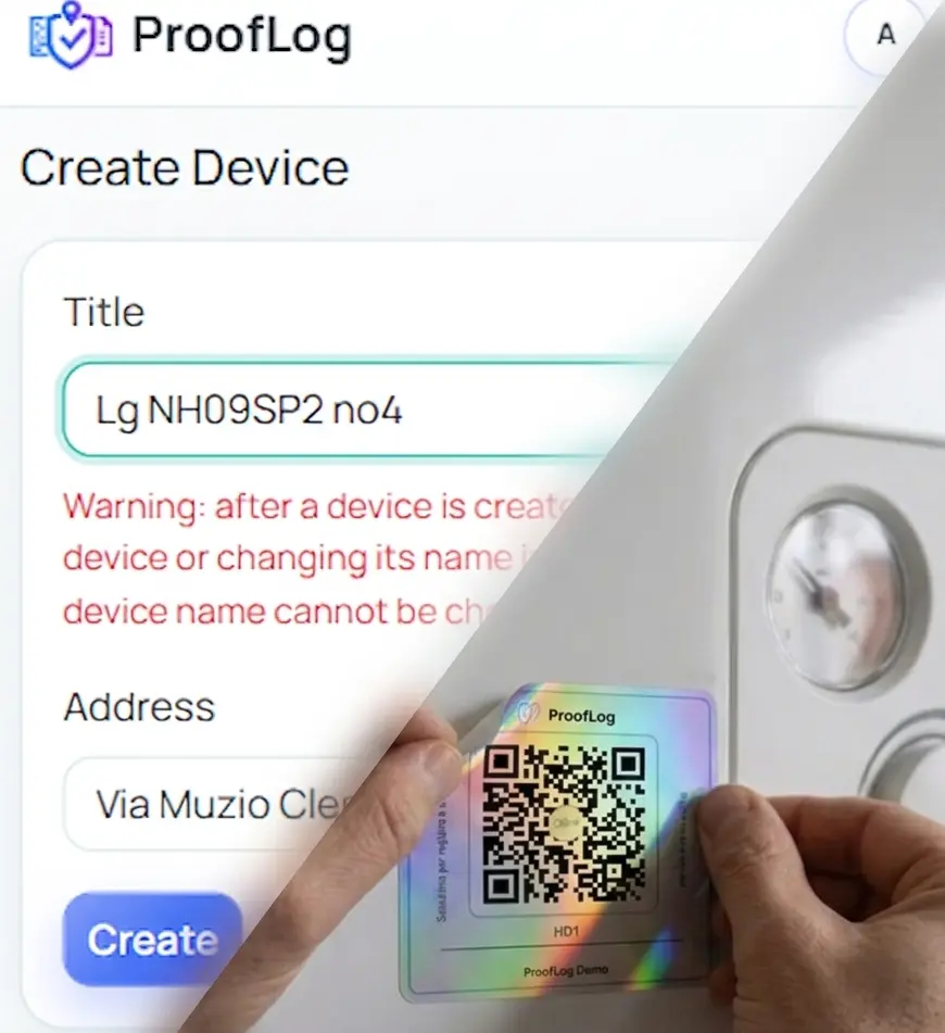 Applica il QR al dispositivo